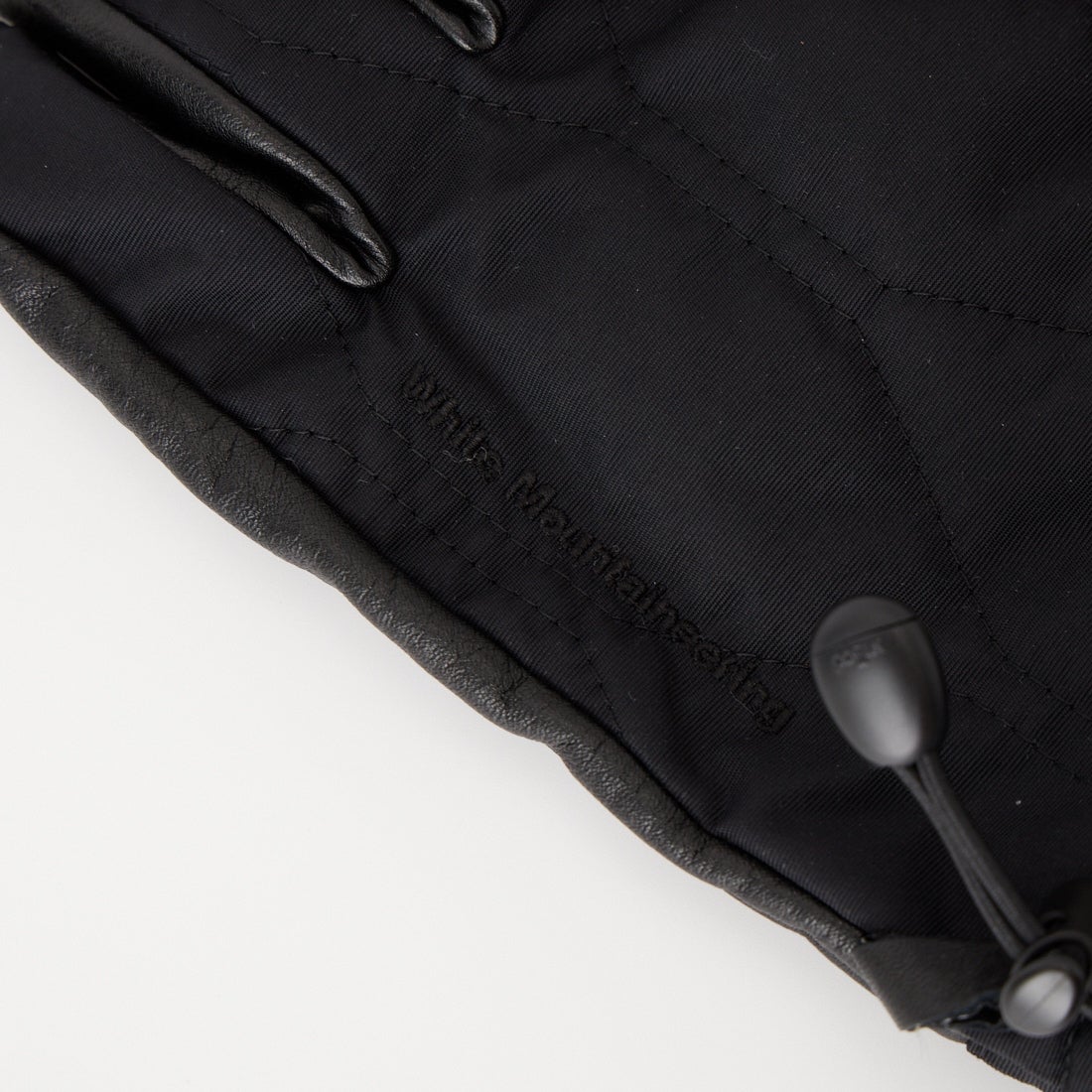 White Mountaineering [ホワイトマウンテニアリング] レザー&キルトナイロングローブ [WM2673803] BLACK