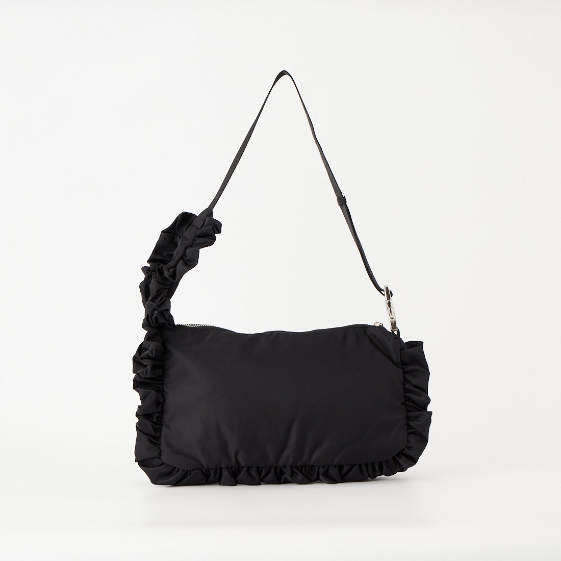 OUTDOOR PRODUCTS [アウトドアプロダクツ] ナイロンフリルショルダーバッグ [BR-OUT-26AW27] BLACK
