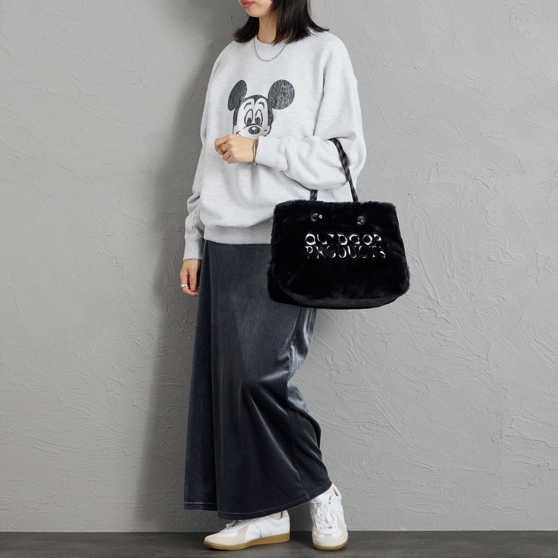 OUTDOOR PRODUCTS [アウトドアプロダクツ] シャーリングショルダーバッグ [BR-OUT-26AW16] BLACK