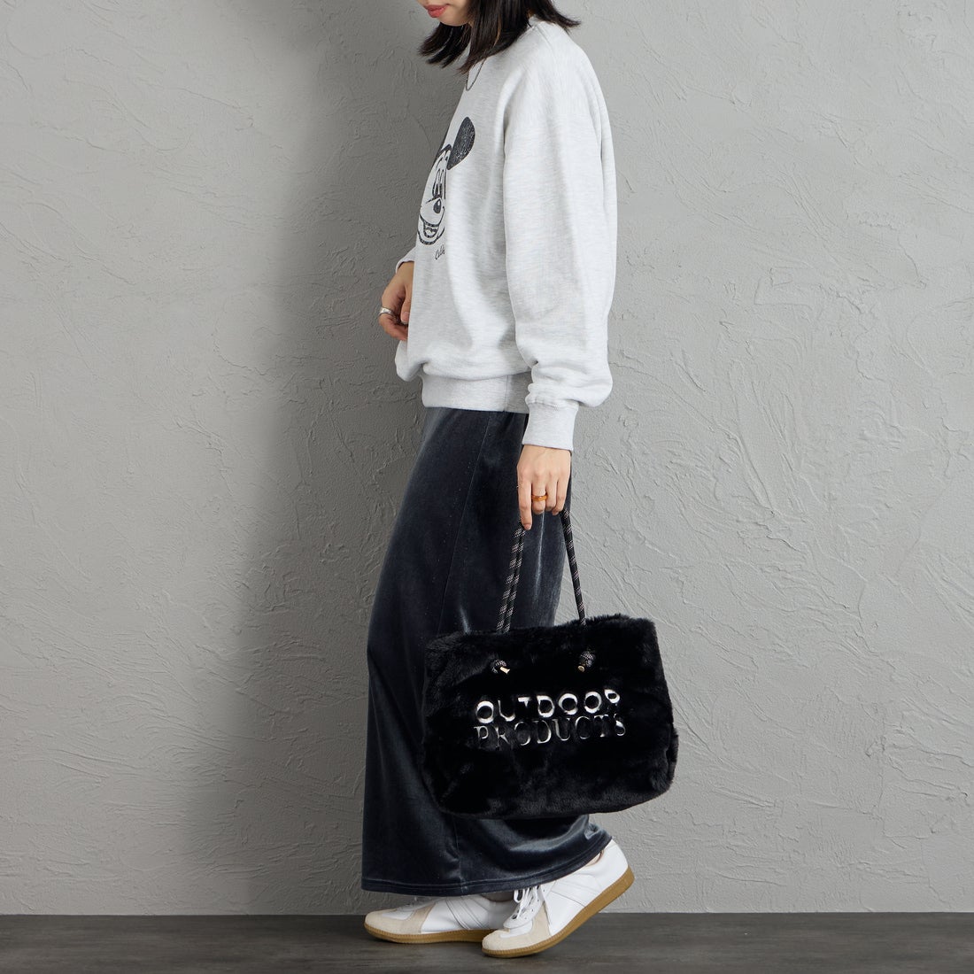 OUTDOOR PRODUCTS [アウトドアプロダクツ] シャーリングショルダーバッグ [BR-OUT-26AW16] BLACK