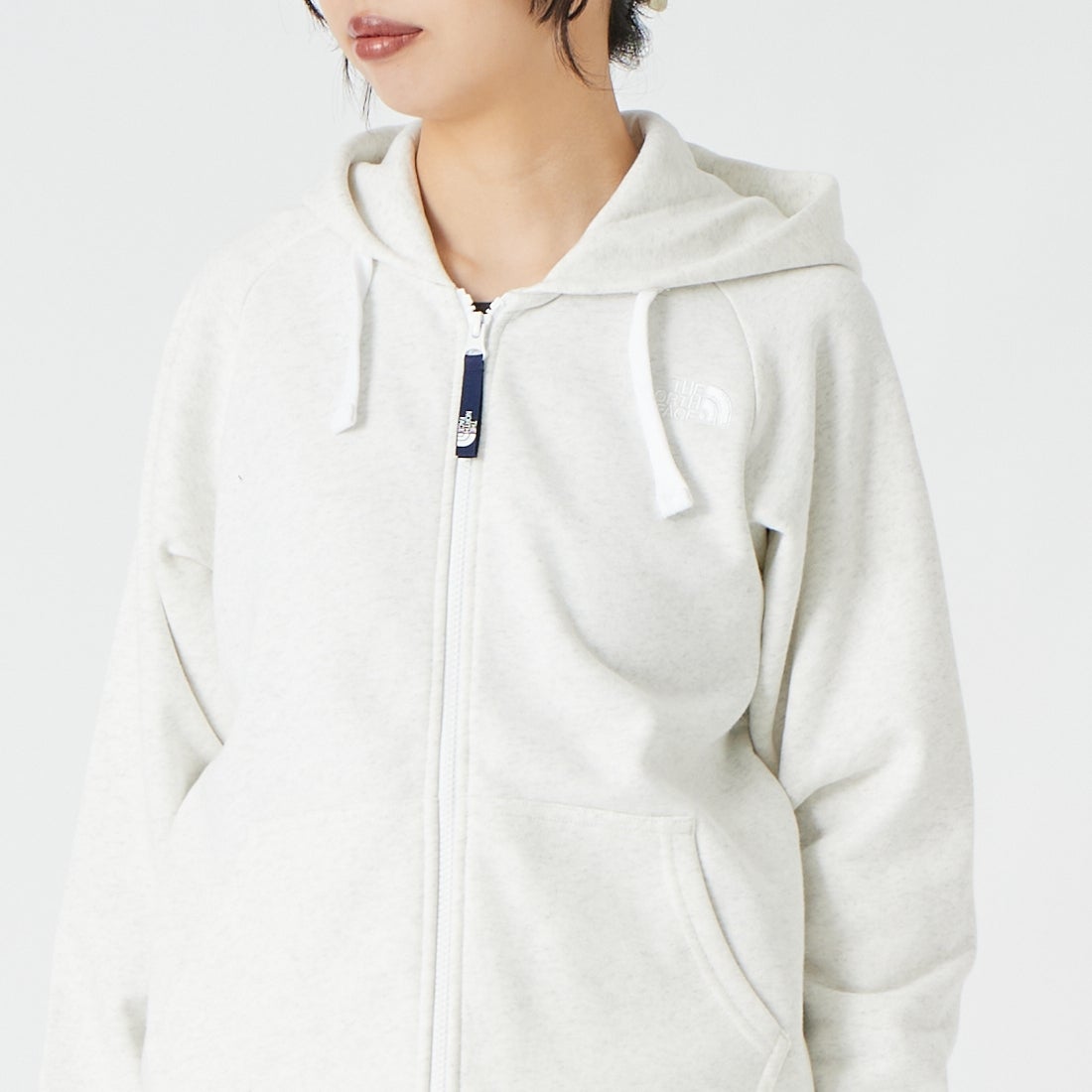 THE NORTH FACE [ザ ノースフェイス] リアビューフルジップフーディ [NTW62640] WX &&モデル身長：162cm 着用サイズ：M&&