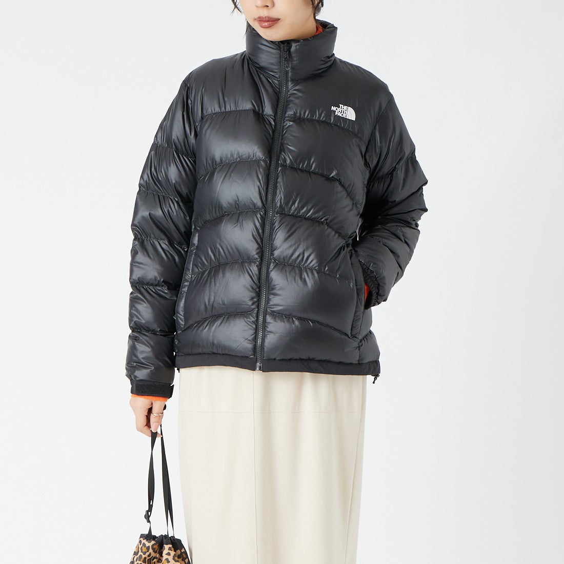 THE NORTH FACE [ザ ノースフェイス] ジップインジップアコンカグアジャケット [NDW92451] K &&モデル身長：162cm 着用サイズ：L&&