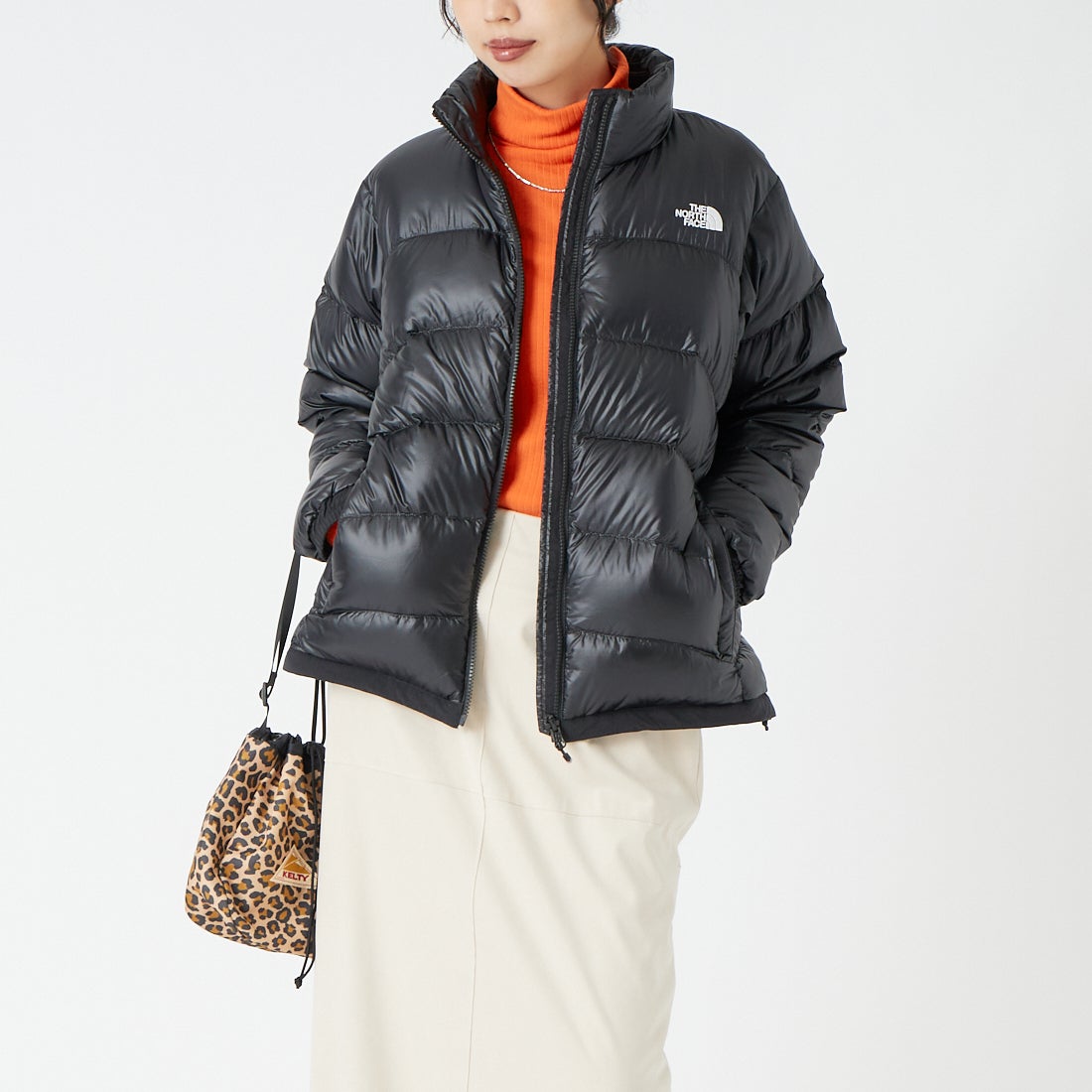 THE NORTH FACE [ザ ノースフェイス] ジップインジップアコンカグアジャケット [NDW92451] K &&モデル身長：162cm 着用サイズ：L&&