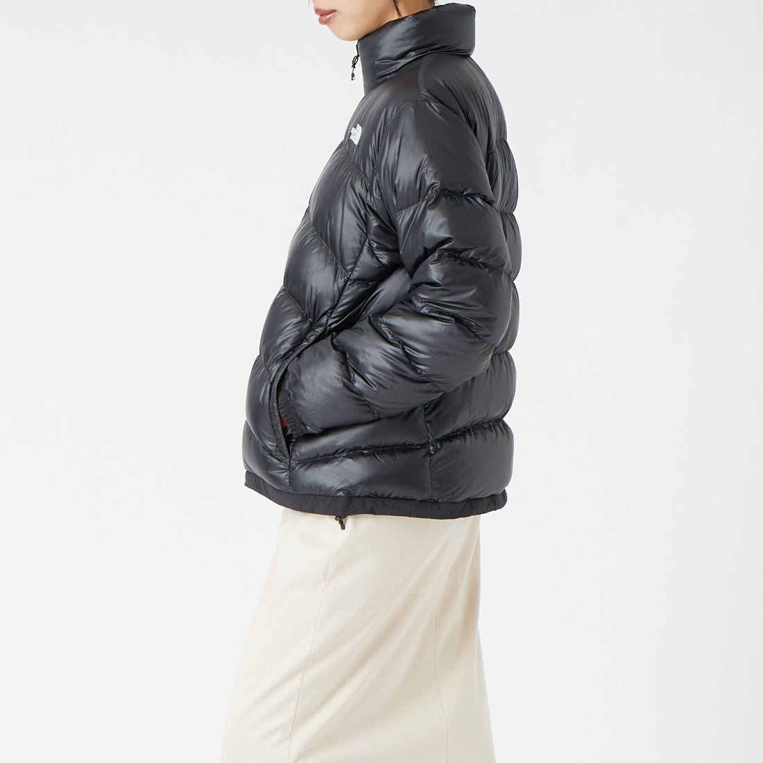 THE NORTH FACE [ザ ノースフェイス] ジップインジップアコンカグアジャケット [NDW92451] K &&モデル身長：162cm 着用サイズ：L&&