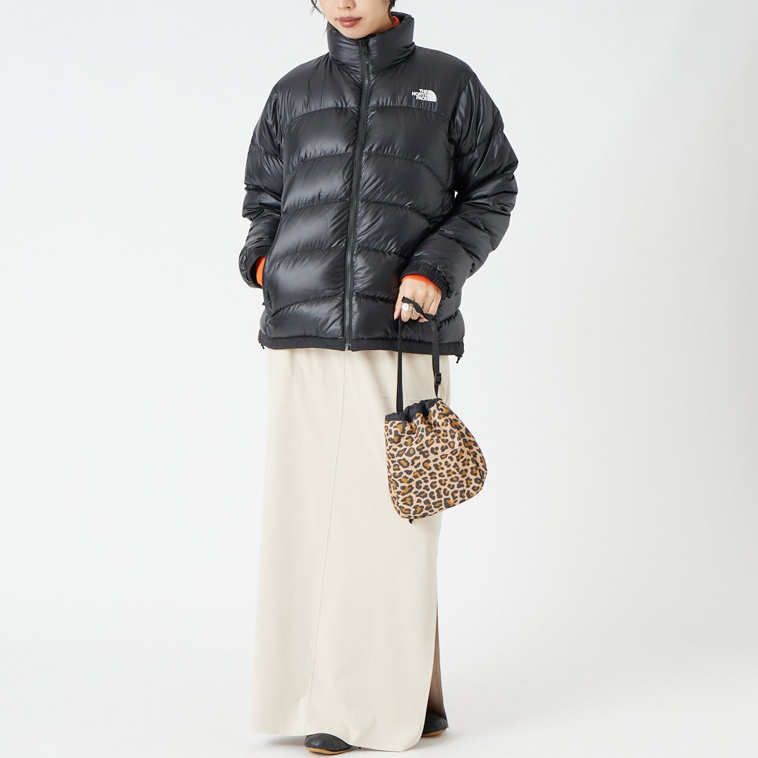 THE NORTH FACE [ザ ノースフェイス] ジップインジップアコンカグアジャケット [NDW92451] K &&モデル身長：162cm 着用サイズ：L&&