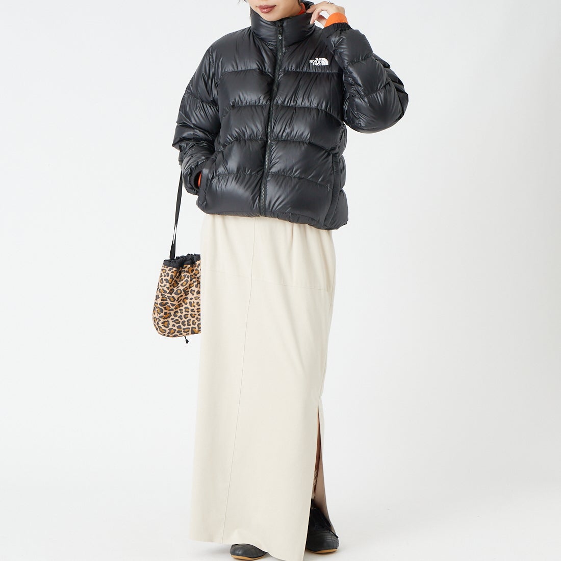 THE NORTH FACE [ザ ノースフェイス] ジップインジップアコンカグアジャケット [NDW92451] K &&モデル身長：162cm 着用サイズ：L&&