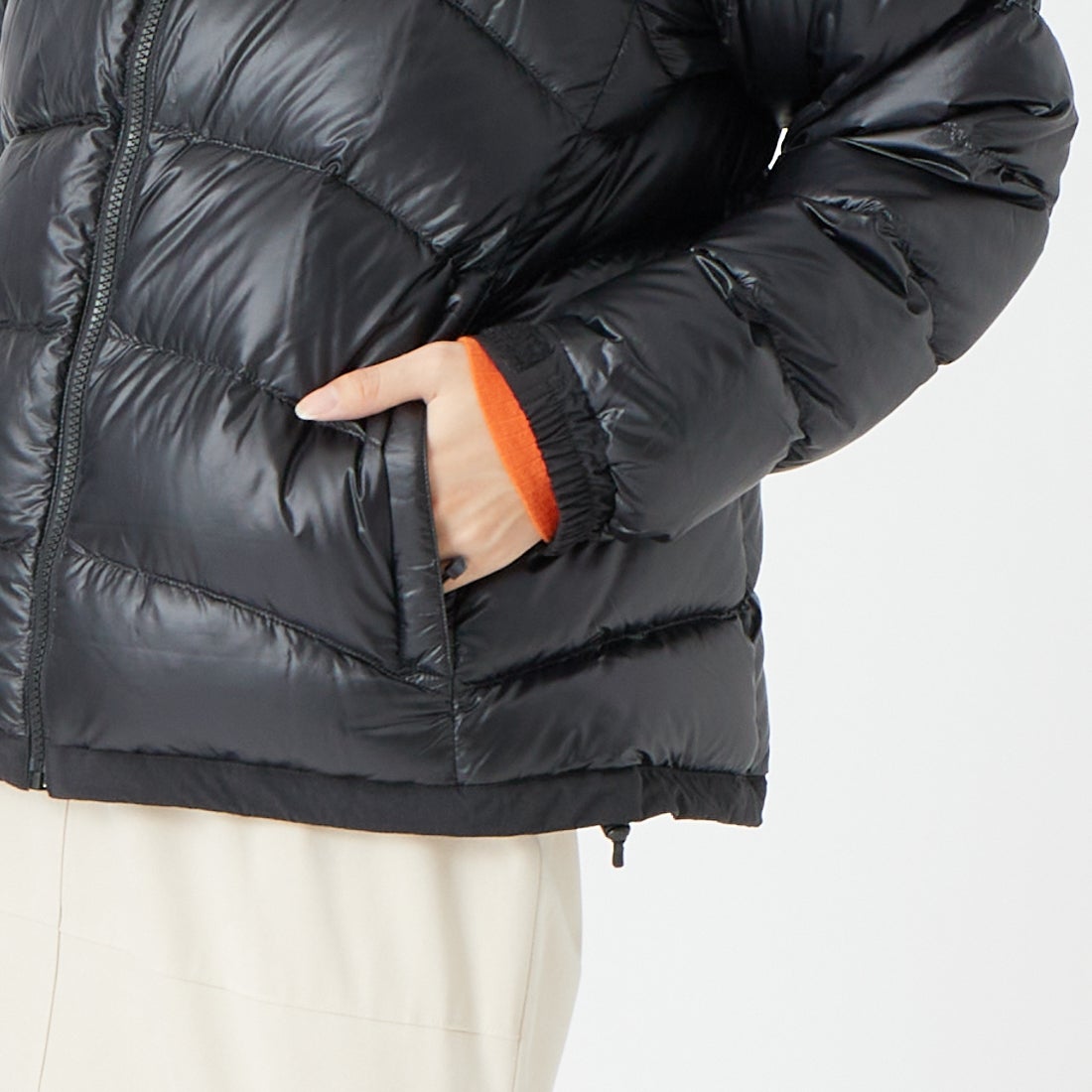 THE NORTH FACE [ザ ノースフェイス] ジップインジップアコンカグアジャケット [NDW92451] K &&モデル身長：162cm 着用サイズ：L&&