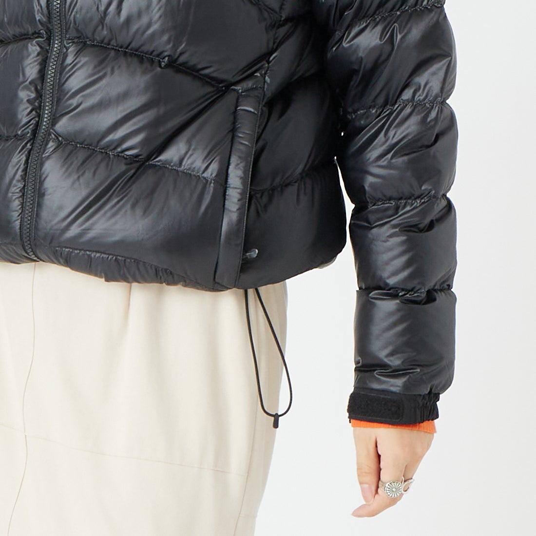 THE NORTH FACE [ザ ノースフェイス] ジップインジップアコンカグアジャケット [NDW92451] K &&モデル身長：162cm 着用サイズ：L&&