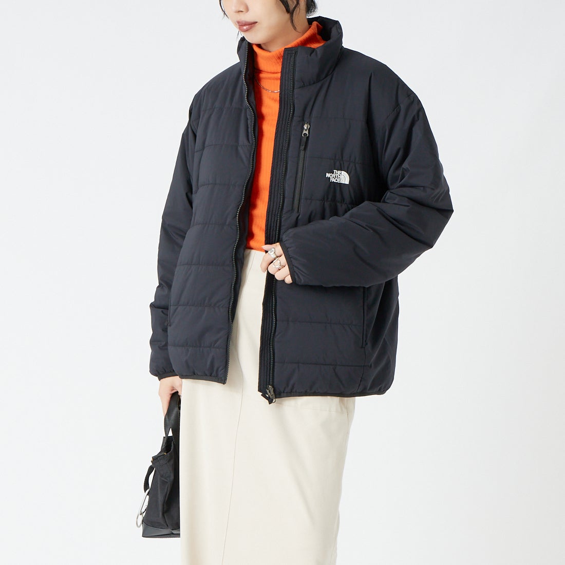 THE NORTH FACE [ザ ノースフェイス] ライトライダージャケット [NY82554] K &&モデル身長：162cm 着用サイズ：S&&