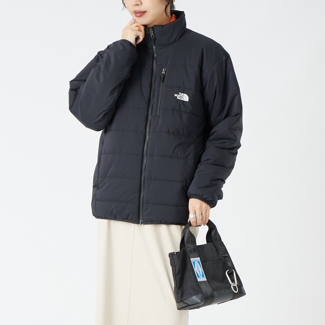 THE NORTH FACE [ザ ノースフェイス] ライトライダージャケット [NY82554] K &&モデル身長：162cm 着用サイズ：S&&
