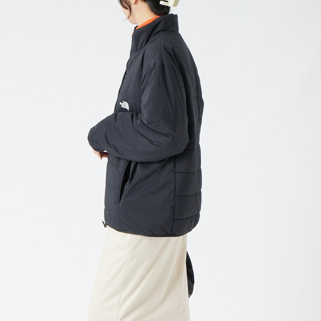 THE NORTH FACE [ザ ノースフェイス] ライトライダージャケット [NY82554] K &&モデル身長：162cm 着用サイズ：S&&