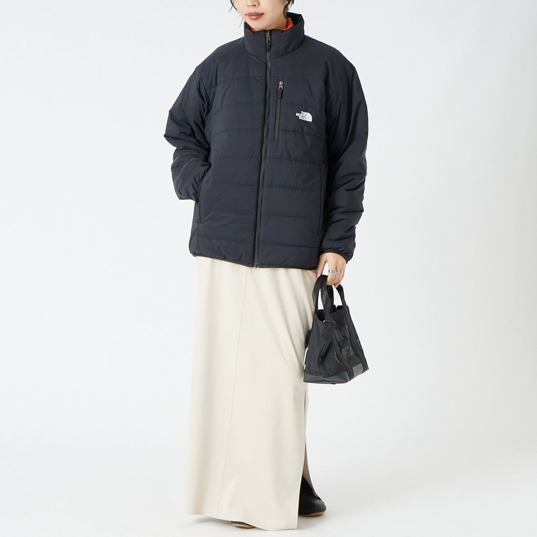 THE NORTH FACE [ザ ノースフェイス] ライトライダージャケット [NY82554] K &&モデル身長：162cm 着用サイズ：S&&