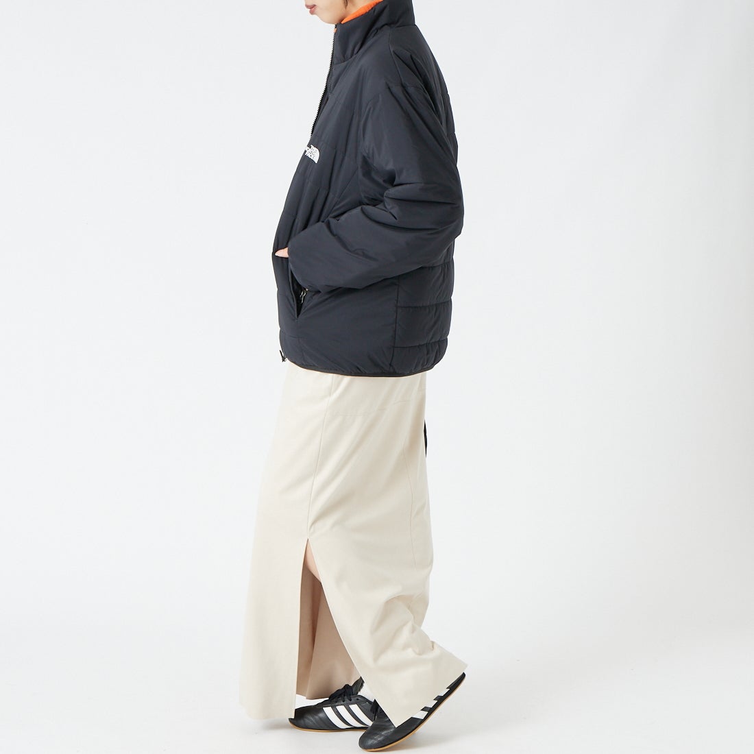 THE NORTH FACE [ザ ノースフェイス] ライトライダージャケット [NY82554] K &&モデル身長：162cm 着用サイズ：S&&