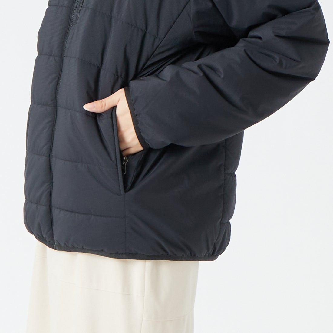THE NORTH FACE [ザ ノースフェイス] ライトライダージャケット [NY82554] K &&モデル身長：162cm 着用サイズ：S&& FACE [ザ ノースフェイス] ライトライダージャケット [NY82554] K