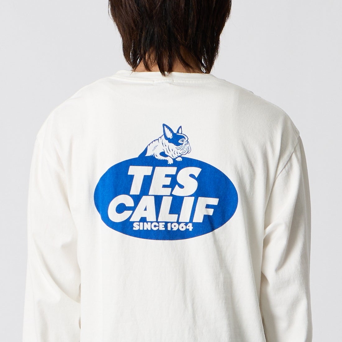 The Endless Summer [エンドレスサマー] TEAM ロゴロングスリーブTシャツ [1280-26774314] 07 WHITE &&モデル身長：177cm 着用サイズ：M&&