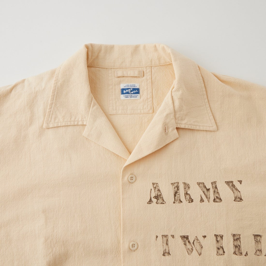 ARMY TWILL SANFORIZED [アーミーツイル サンフォライズド] プリントユーティリティシャツ [AM-2657002] ECRU