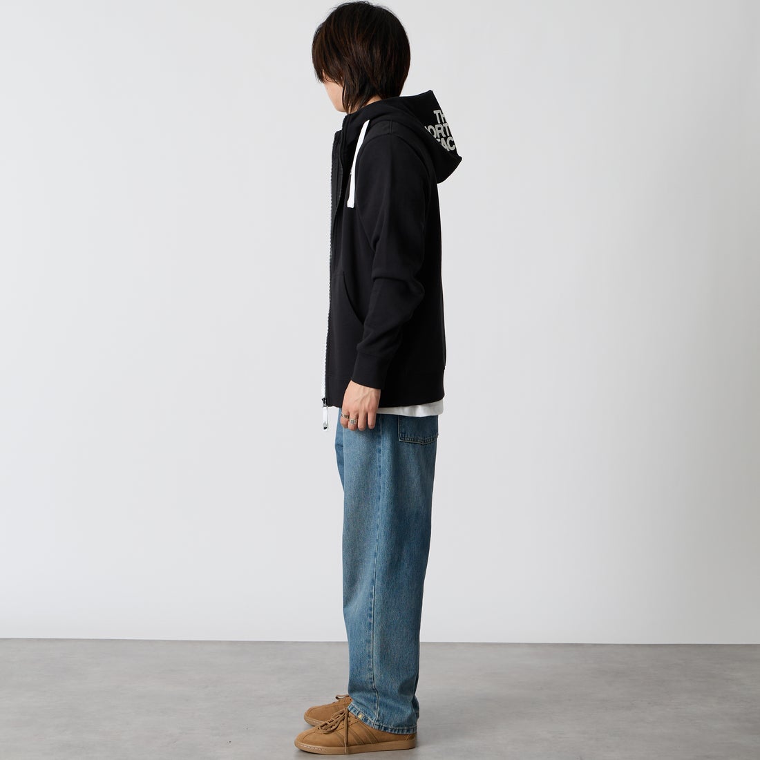 THE NORTH FACE [ザ ノースフェイス] リアビューフルジップフーディ [NT62640] K &&モデル身長：177cm 着用サイズ：M&&