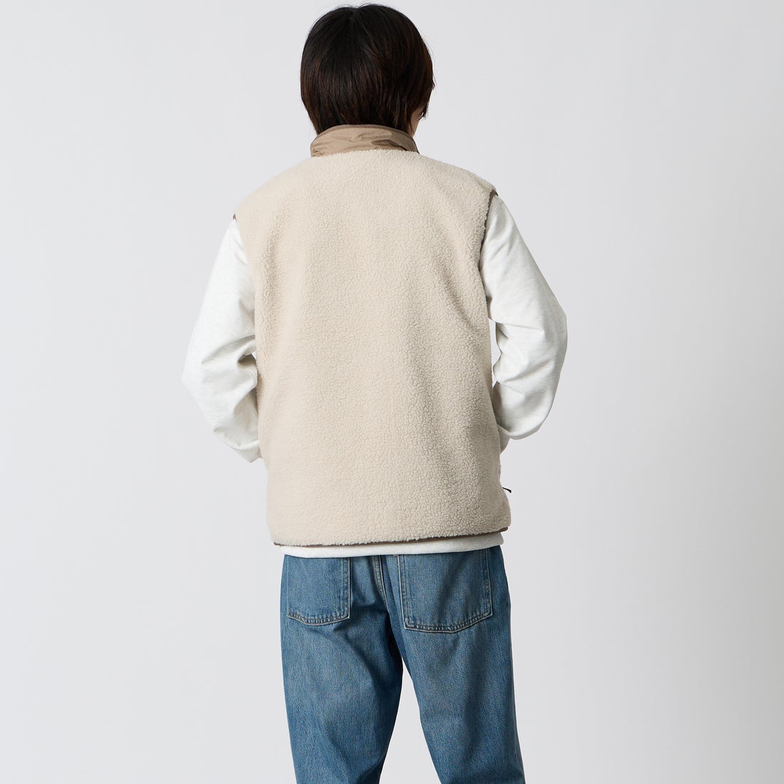 THE NORTH FACE [ザ ノースフェイス] リバーシブルエクストリームパイルフリースベスト [NP72537] FM &&モデル身長：177cm 着用サイズ：M&&