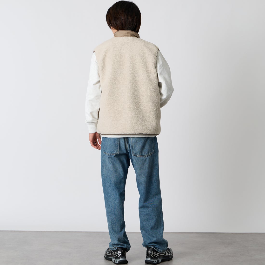 THE NORTH FACE [ザ ノースフェイス] リバーシブルエクストリームパイルフリースベスト [NP72537] FM &&モデル身長：177cm 着用サイズ：M&&
