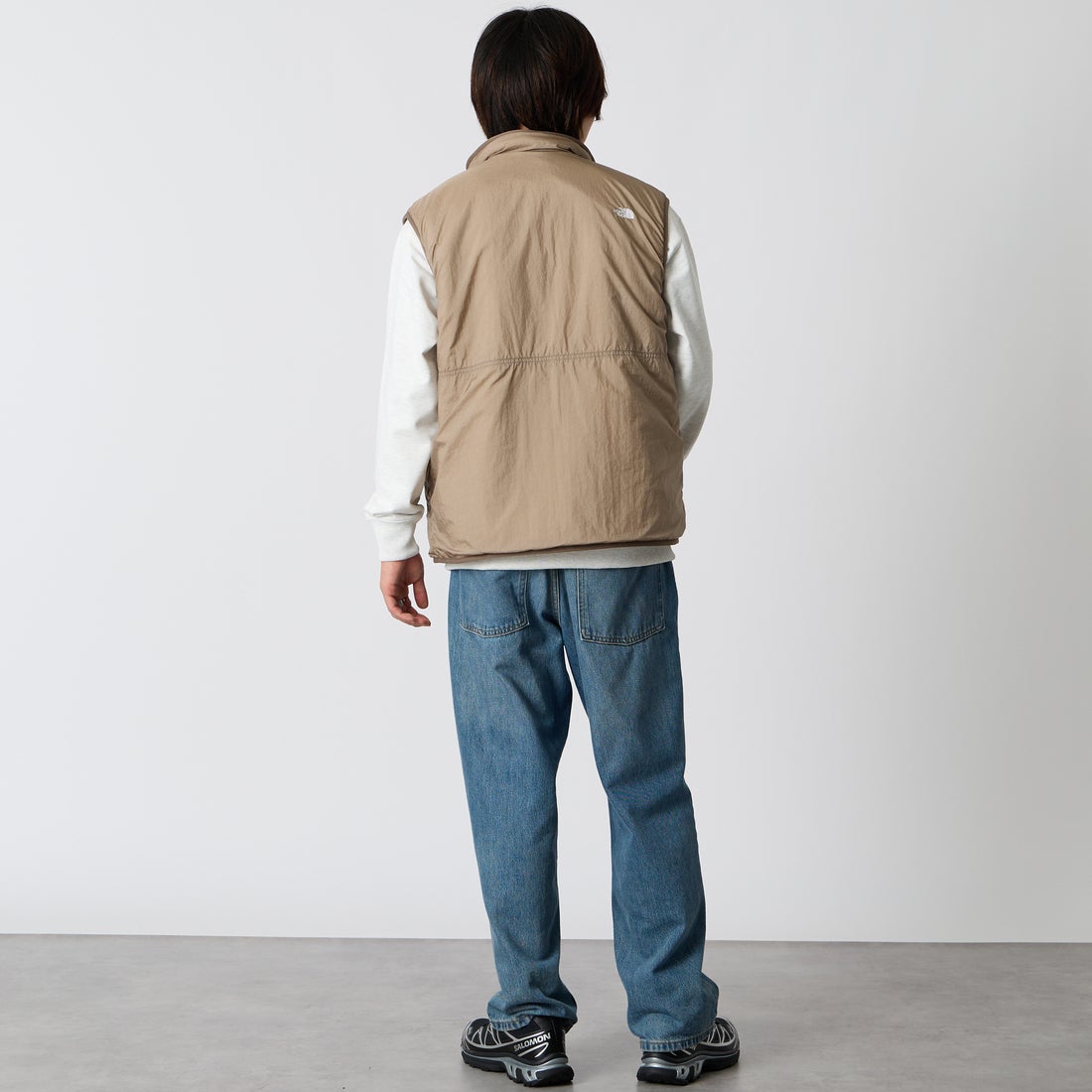 THE NORTH FACE [ザ ノースフェイス] リバーシブルエクストリームパイルフリースベスト [NP72537] FM &&モデル身長：177cm 着用サイズ：M&&