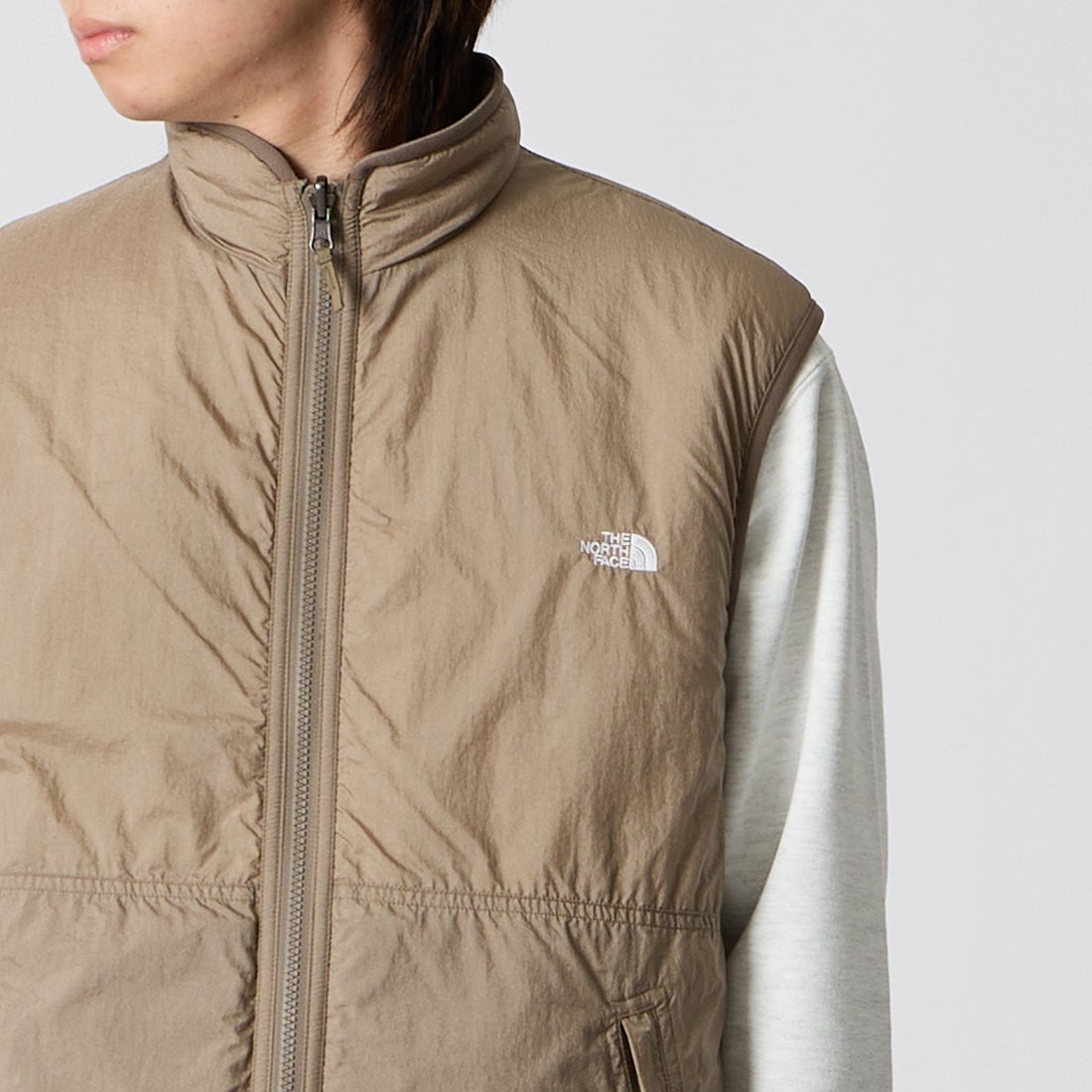 THE NORTH FACE [ザ ノースフェイス] リバーシブルエクストリームパイルフリースベスト [NP72537] FM &&モデル身長：177cm 着用サイズ：M&&