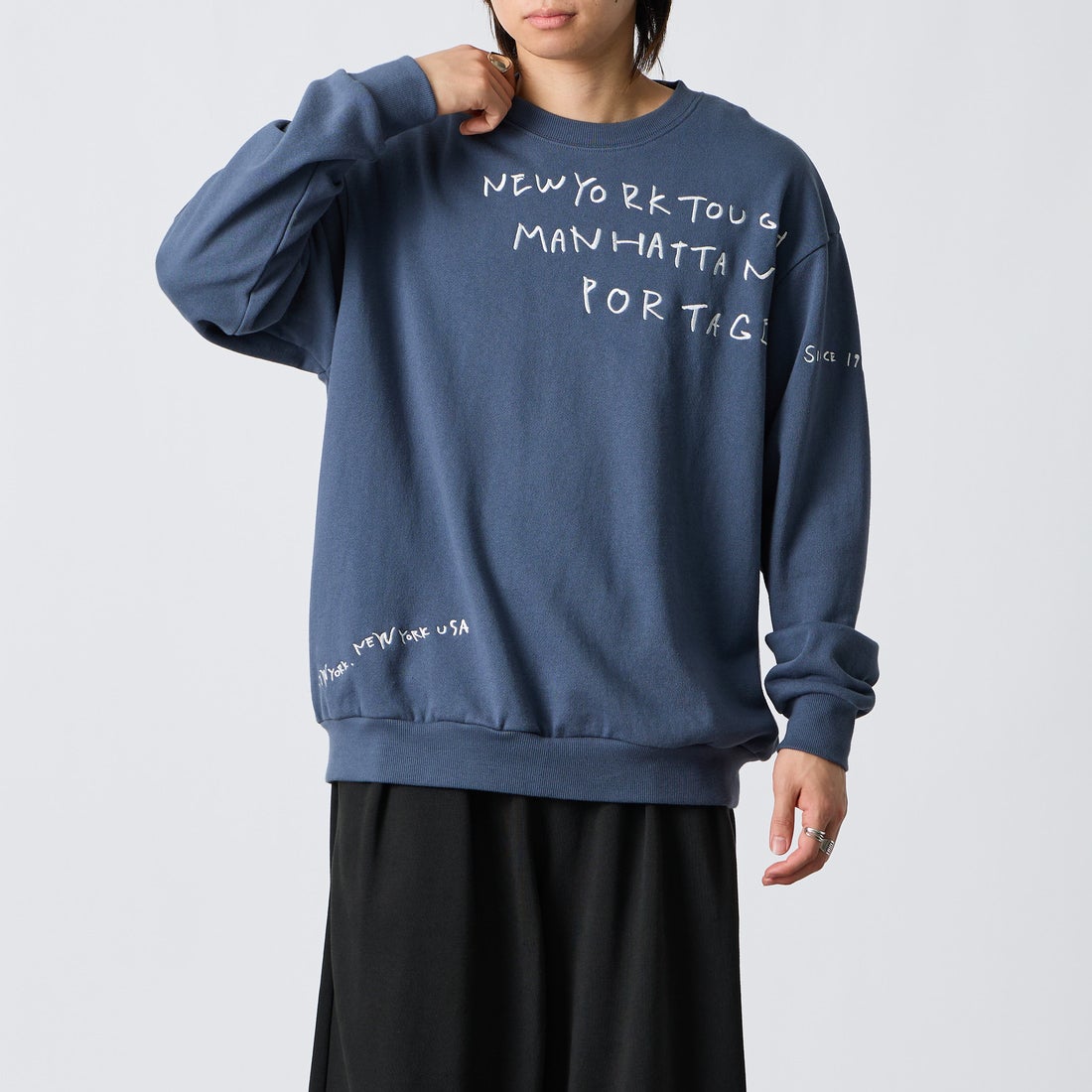 BLUE&&モデル身長：177cm 着用サイズ：L&&