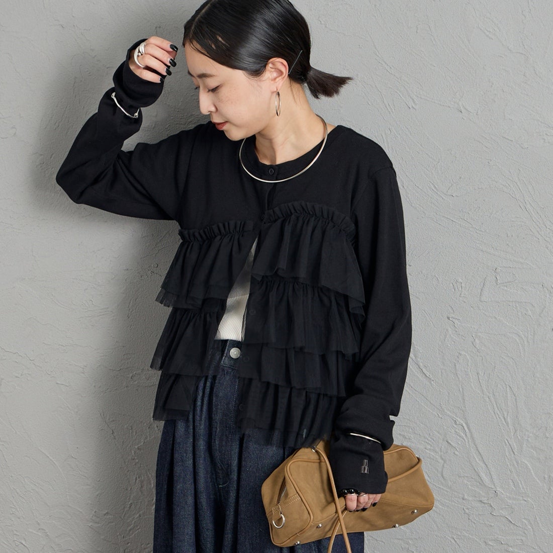 09 BLACK&&モデル身長：150cm 着用サイズ：&&