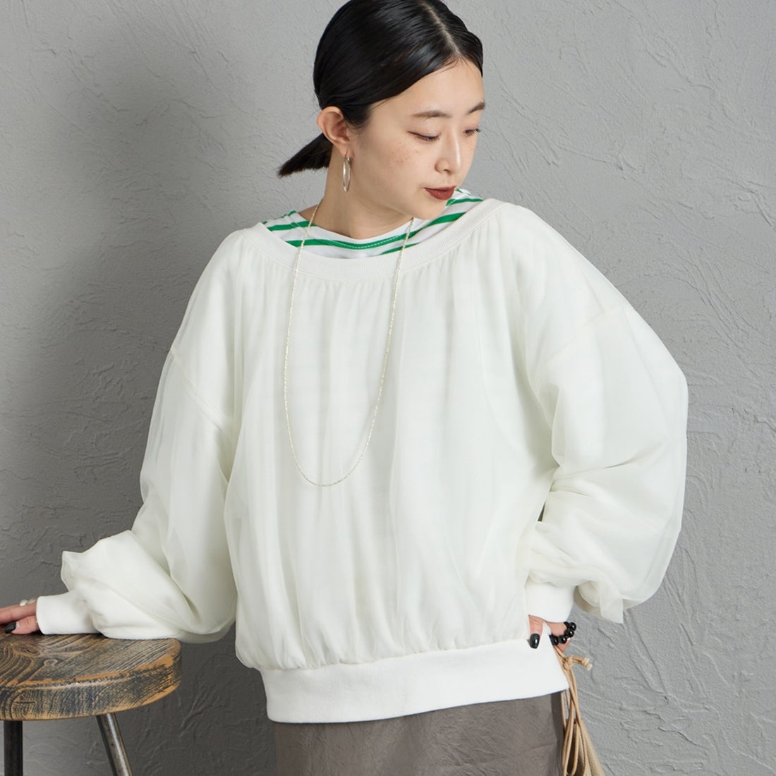 02 OFF&&モデル身長：150cm 着用サイズ：F&&