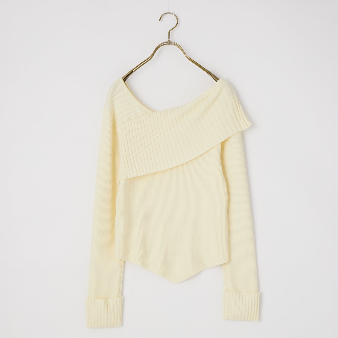 nenom [ネノム] 2WAY アシンメトリーリブニットプルオーバー [NE26331008] 21 IVORY
