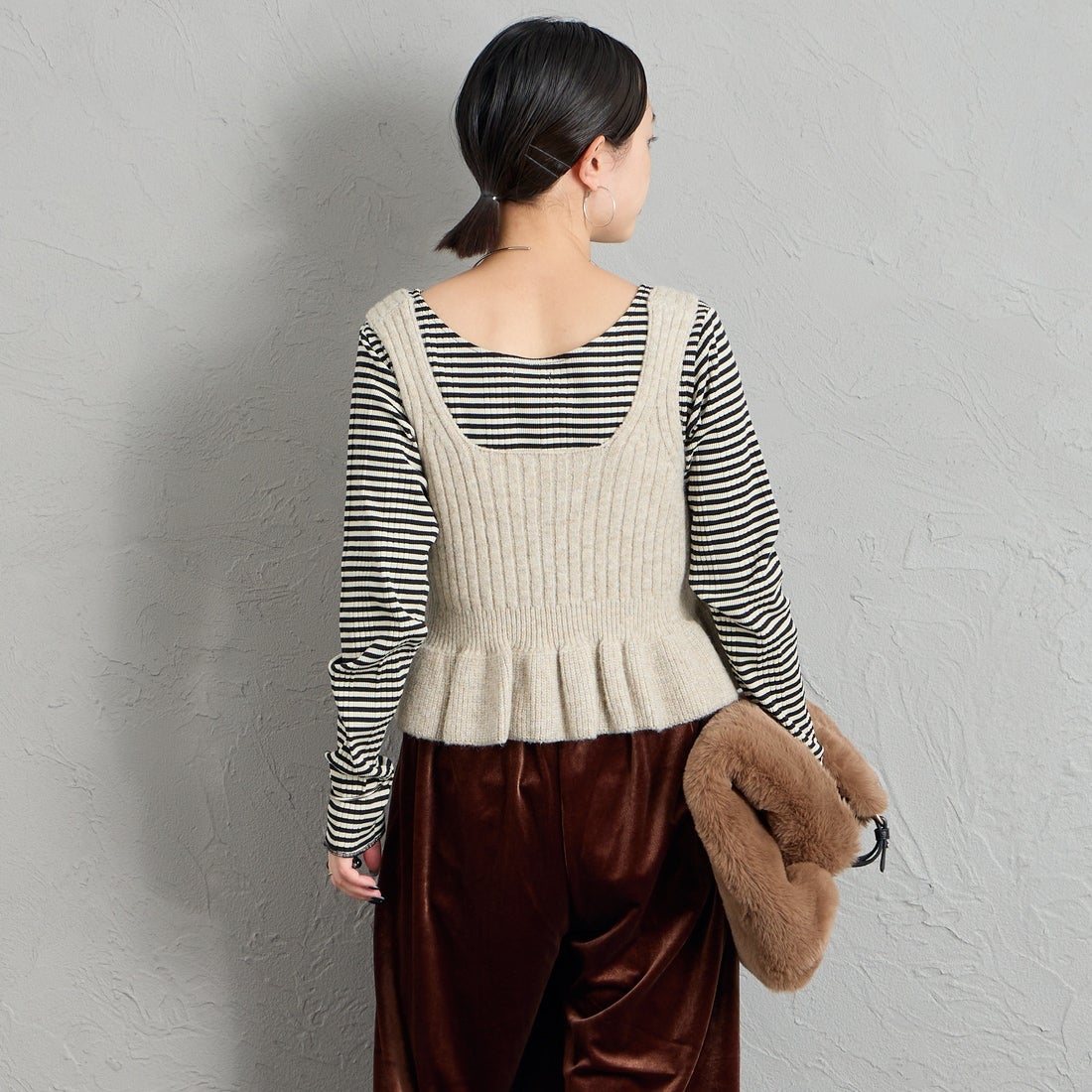 nenom [ネノム] 2WAY ペプラムカシュクールビスチェ [NE26331006] 22 BEIGE