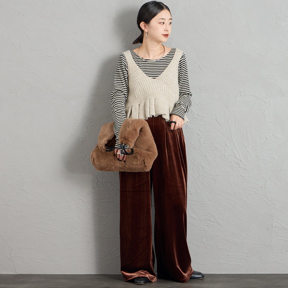 nenom [ネノム] 2WAY ペプラムカシュクールビスチェ [NE26331006] 22 BEIGE