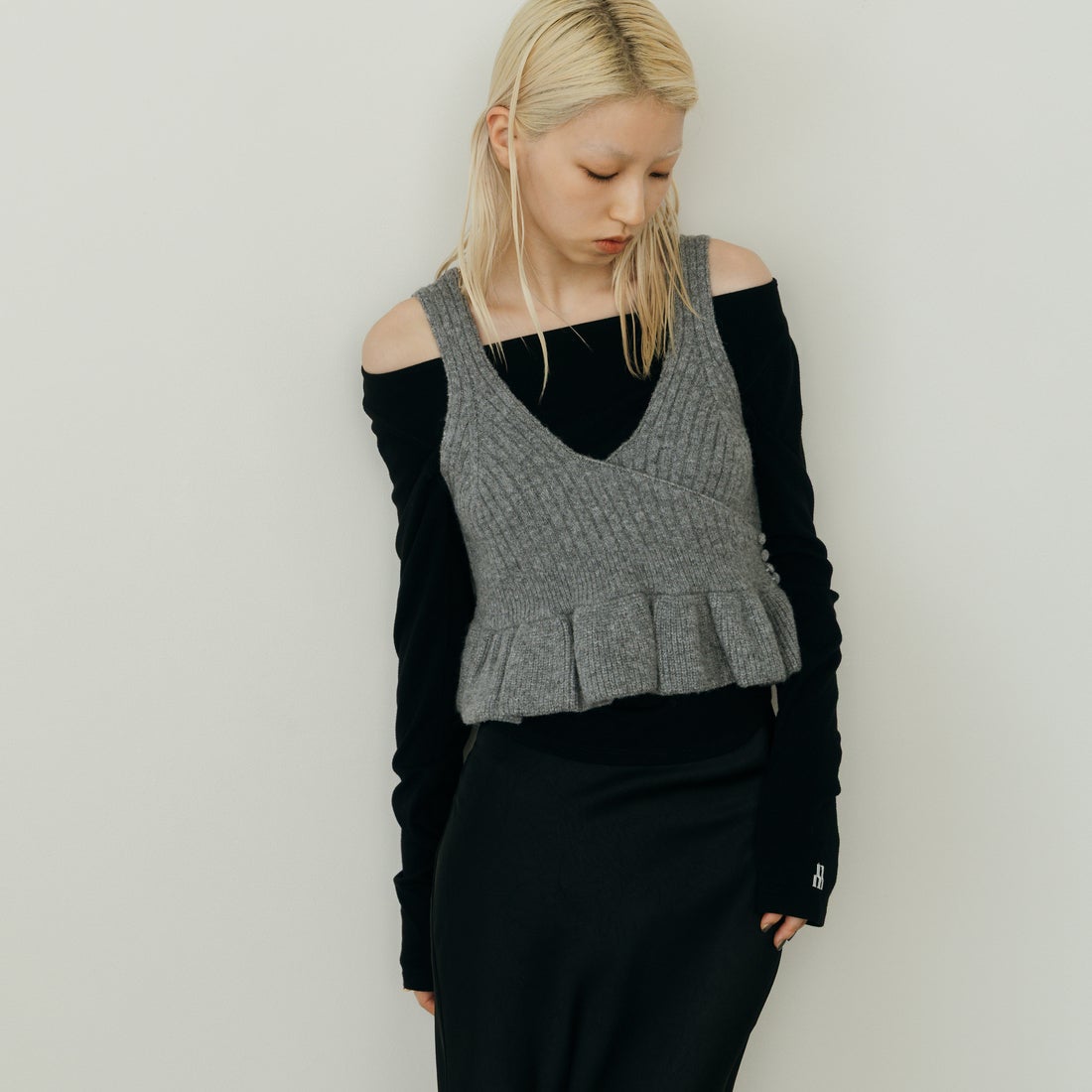nenom [ネノム] 2WAY ペプラムカシュクールビスチェ [NE26331006] 07 GRAY