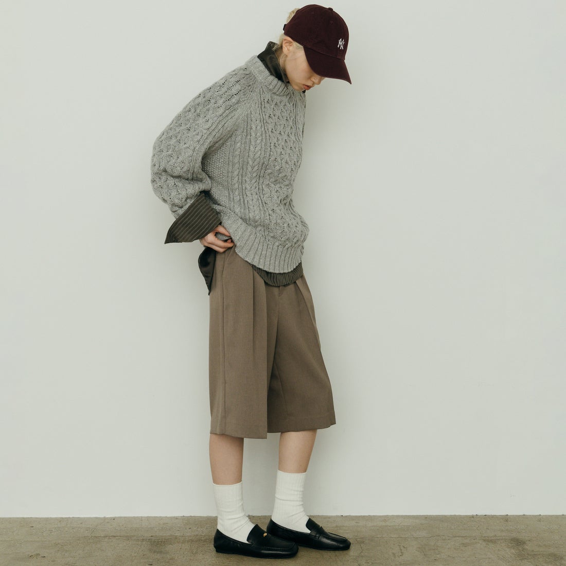 nenom [ネノム] ケーブルニットプルオーバー [NE26331016] 05 L.GRAY