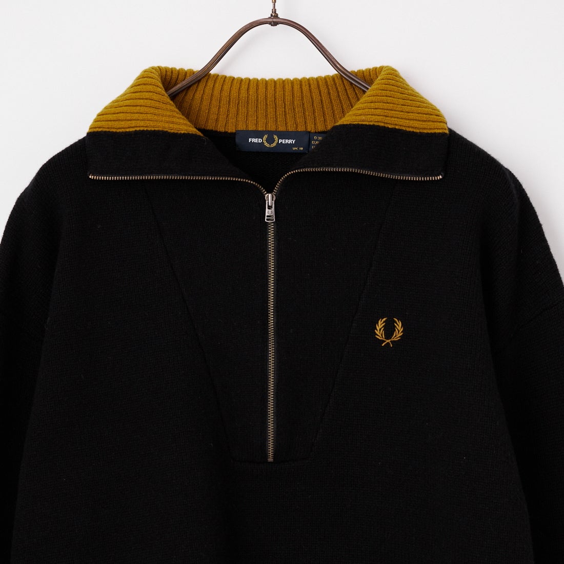 FRED PERRY [フレッドペリー] ハーフジップニット [K3142] 102 BLACK