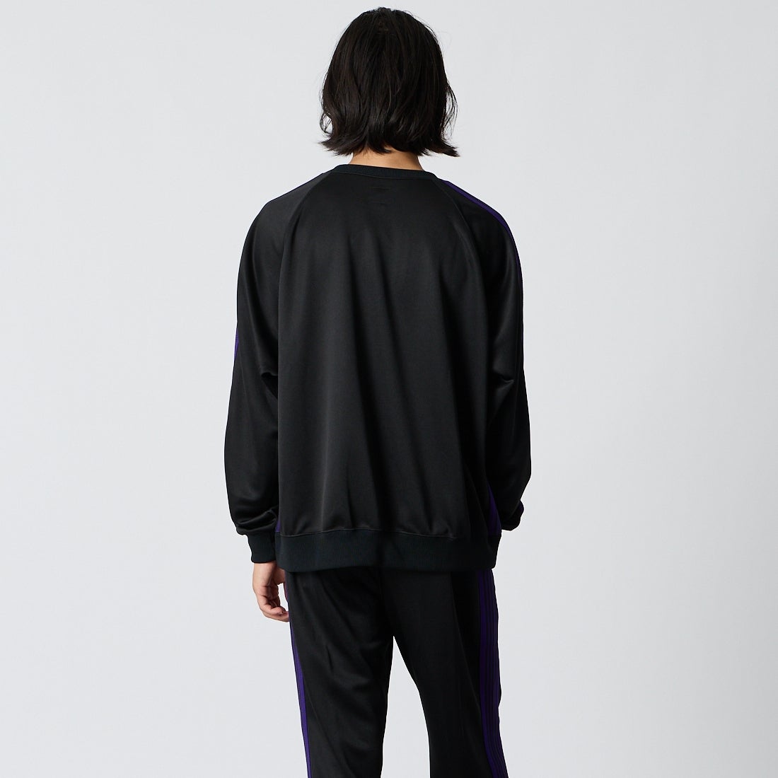 Needles [ニードルズ] トラッククルーネックシャツ [TY350] C BLACK &&モデル身長：175cm 着用サイズ：M&&