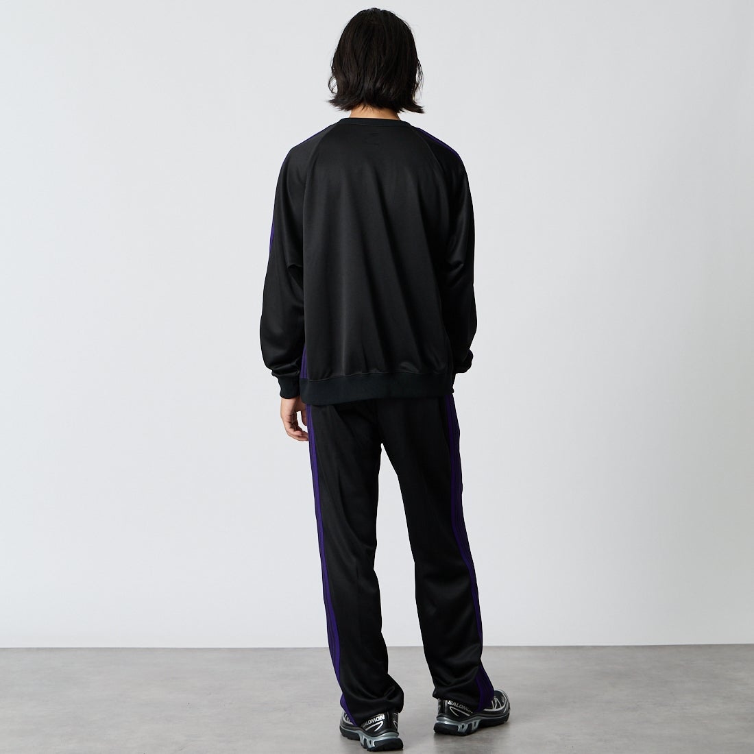 Needles [ニードルズ] トラッククルーネックシャツ [TY350] C BLACK &&モデル身長：175cm 着用サイズ：M&&