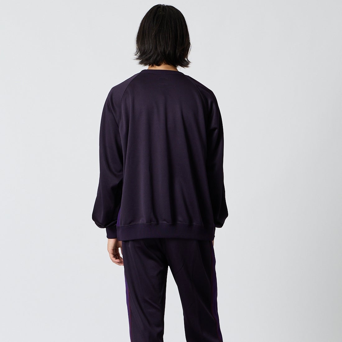 Needles [ニードルズ] トラッククルーネックシャツ [TY350] B PURPLE &&モデル身長：175cm 着用サイズ：M&&
