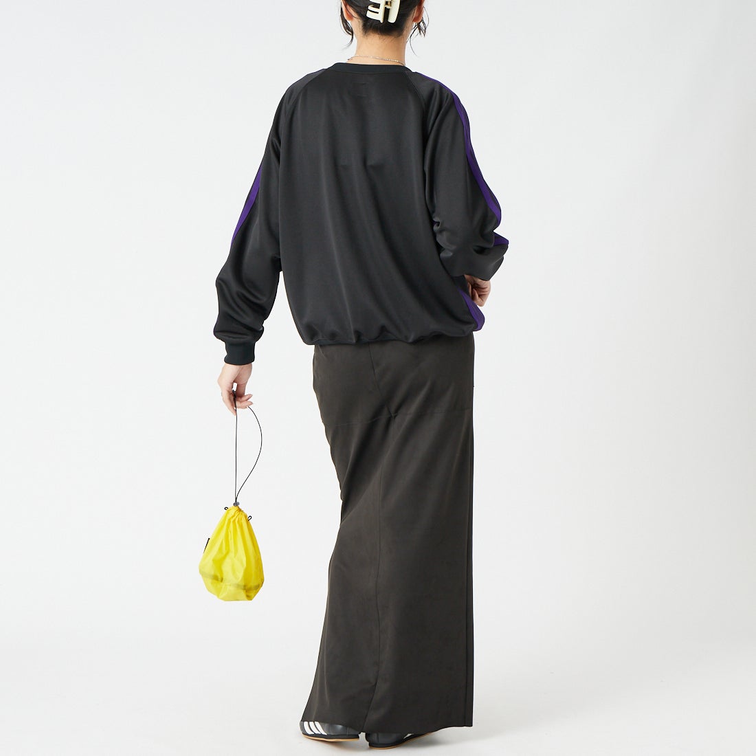 Needles [ニードルズ] トラッククルーネックシャツ [TY350] C BLACK &&モデル身長：162cm 着用サイズ：2&&