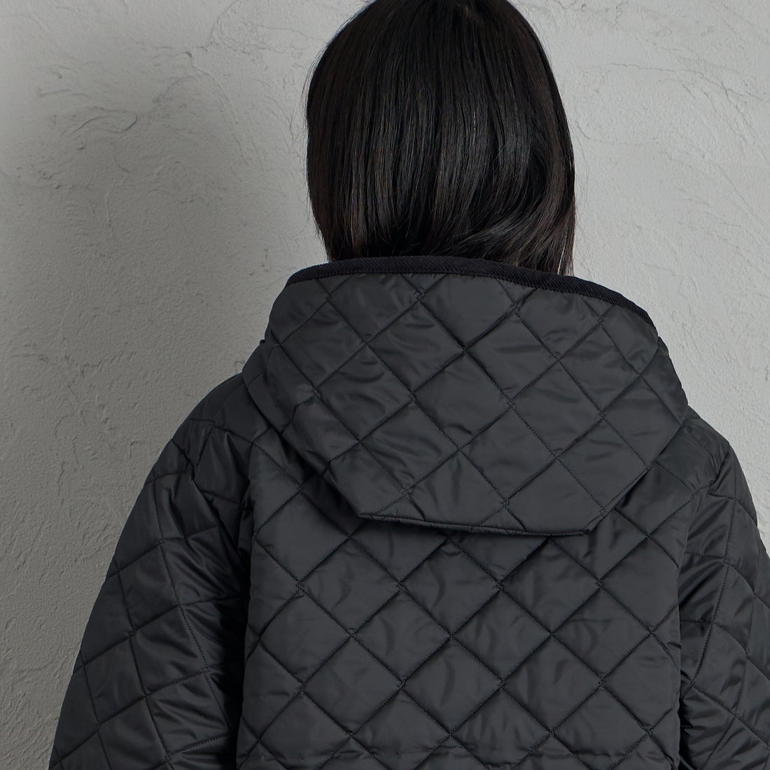 LAVENHAM [ラベンハム] ジップド クレイドン ウィメンズジャケット [LV14116] F44 SABLE &&モデル身長：162cm 着用サイズ：10&&