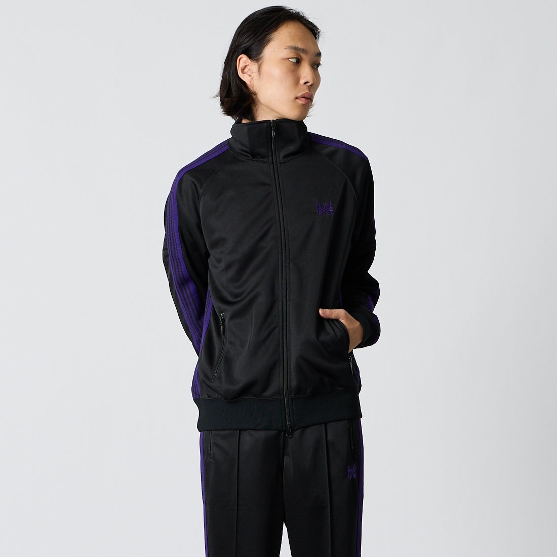 Needles [ニードルズ] トラックジャケット [TY349] C BLACK &&モデル身長：175cm 着用サイズ：M&&