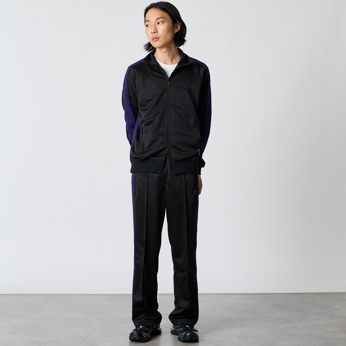 Needles [ニードルズ] トラックジャケット [TY349] C BLACK &&モデル身長：175cm 着用サイズ：M&&