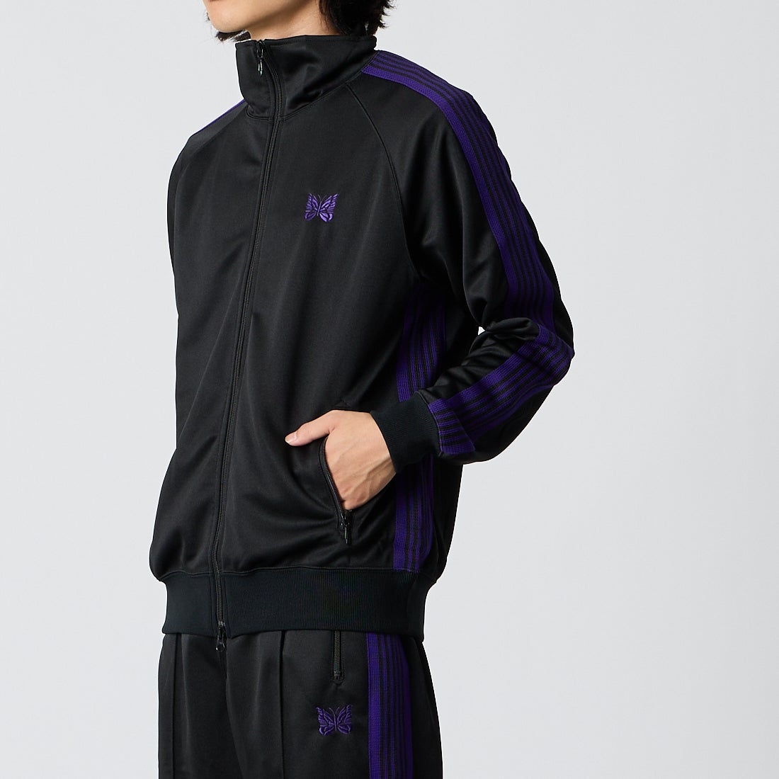 Needles [ニードルズ] トラックジャケット [TY349] C BLACK &&モデル身長：175cm 着用サイズ：M&&