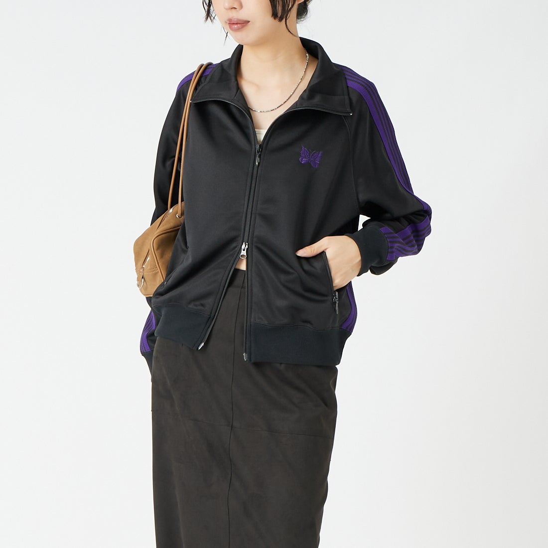 Needles [ニードルズ] トラックジャケット [TY349] C BLACK &&モデル身長：162cm 着用サイズ：2&&