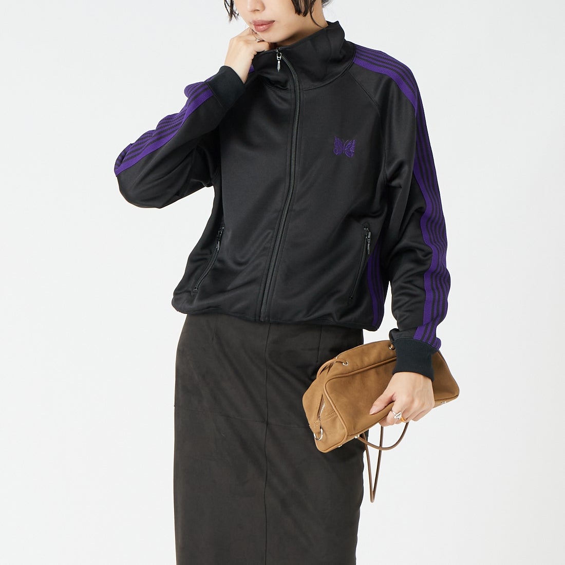 Needles [ニードルズ] トラックジャケット [TY349] C BLACK &&モデル身長：162cm 着用サイズ：2&&