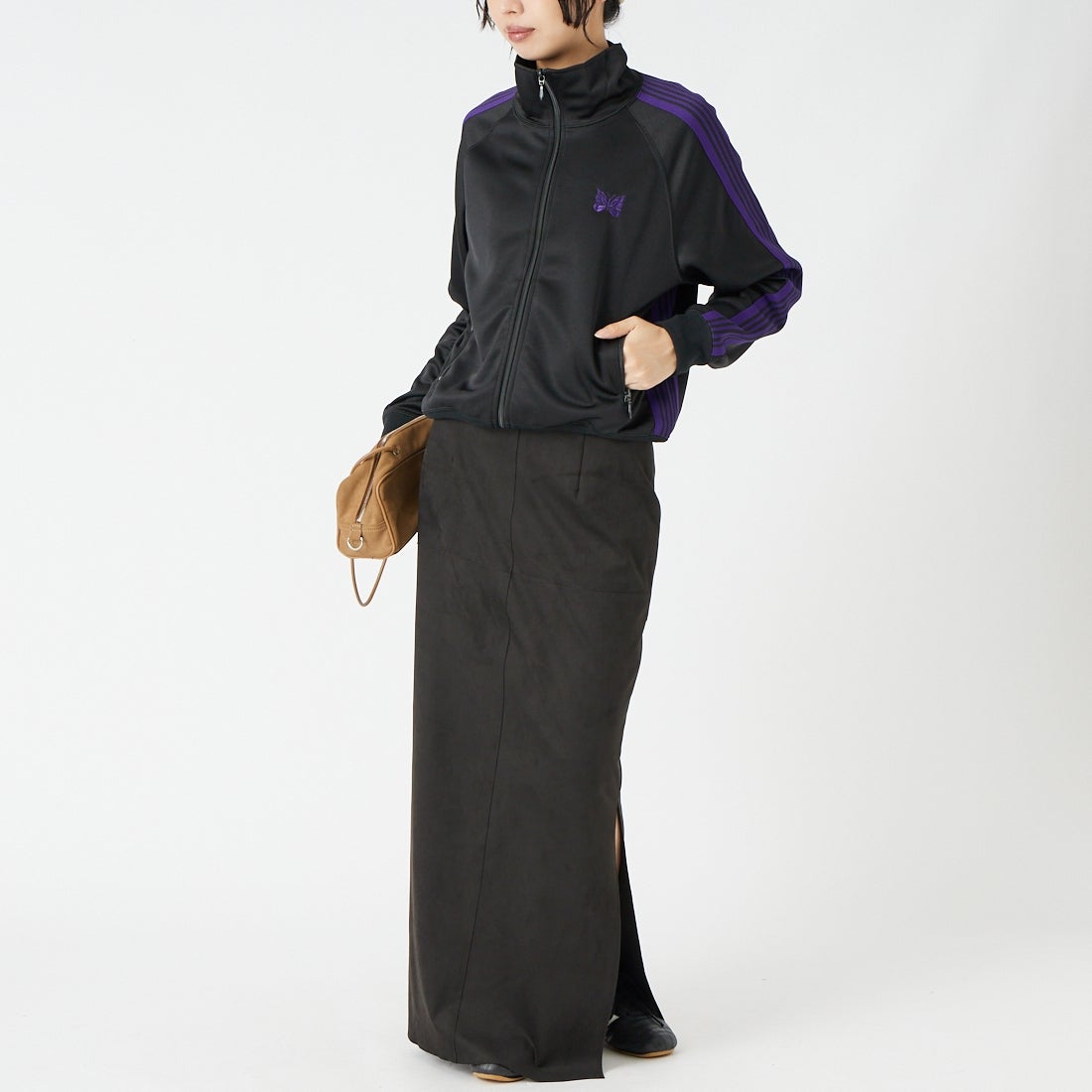 Needles [ニードルズ] トラックジャケット [TY349] C BLACK &&モデル身長：162cm 着用サイズ：2&&
