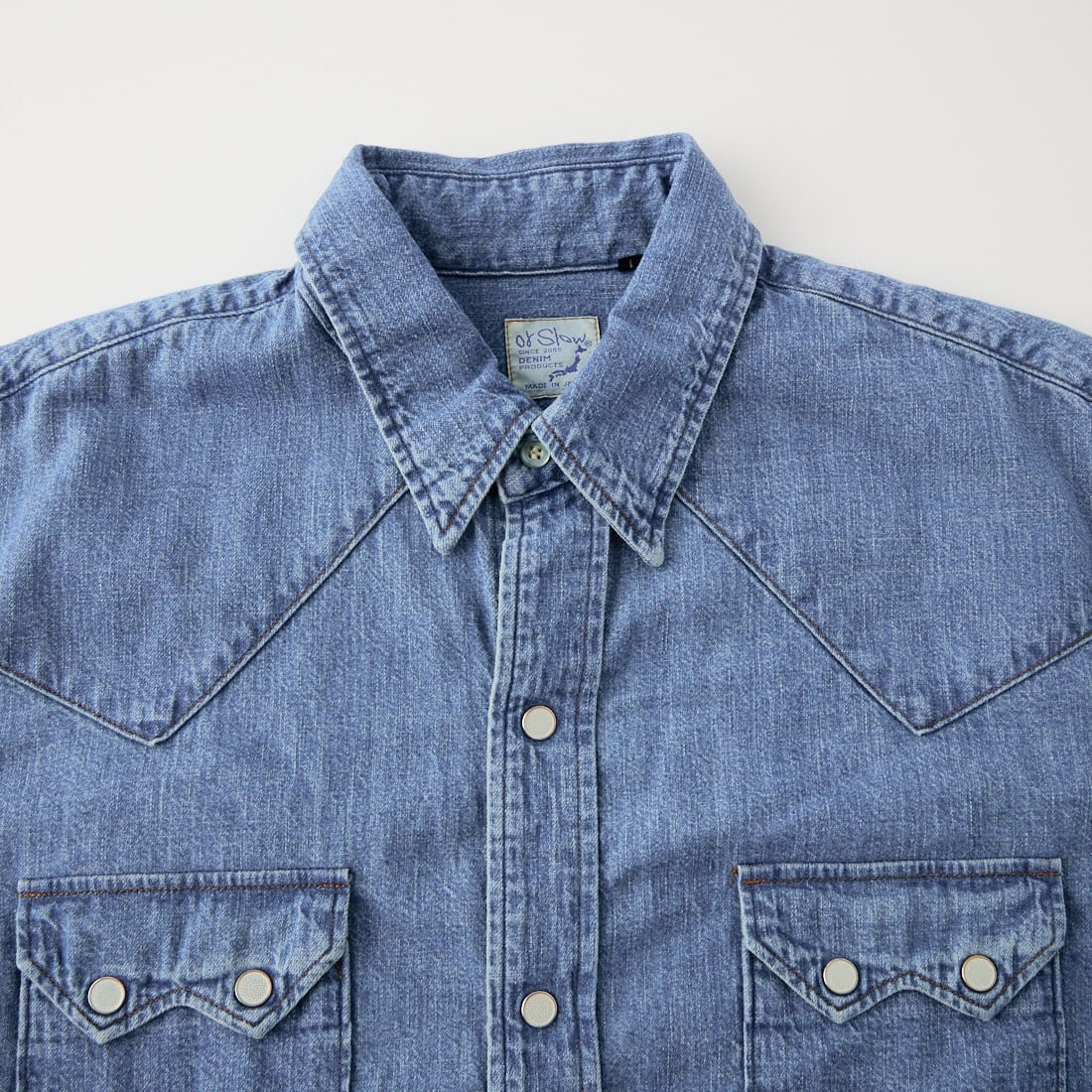 orSlow [オアスロウ] ユーズドウォッシュ デニムウェスタンシャツ [01-8124] 95 DENIM U