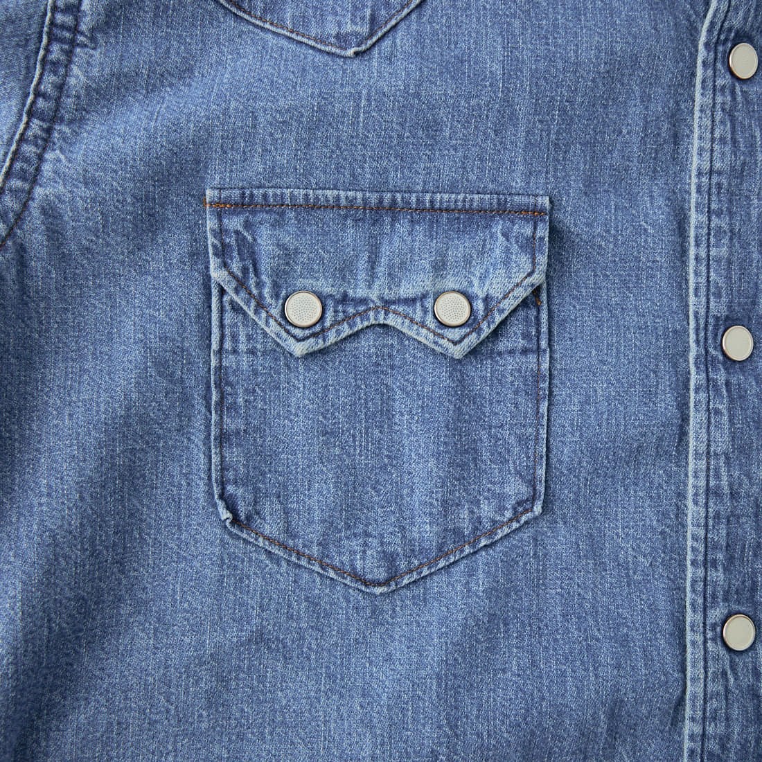 orSlow [オアスロウ] ユーズドウォッシュ デニムウェスタンシャツ [01-8124] 95 DENIM U