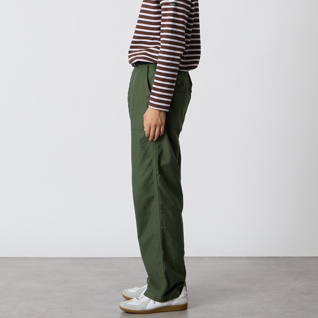 orSlow [オアスロウ] US ARMY ファティーグパンツ [01-5002] 16 GREEN &&モデル身長：175cm 着用サイズ：2&&