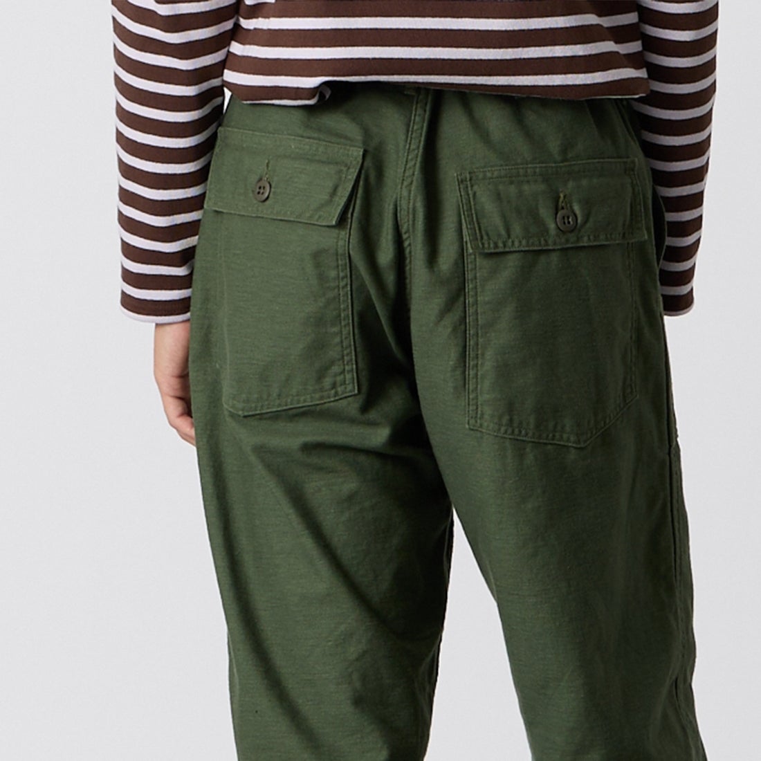 orSlow [オアスロウ] US ARMY ファティーグパンツ [01-5002] 16 GREEN &&モデル身長：175cm 着用サイズ：2&&