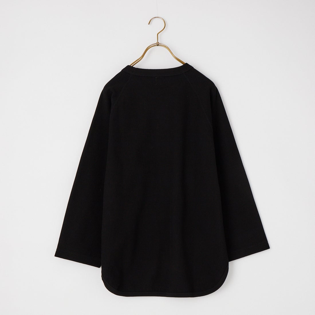 blurhms ROOTSTOCK [ブラームス ルーツストック] ラフ&スムース サーマルラグランベースボールTシャツ [BROOTS26F15] 04 BLACK